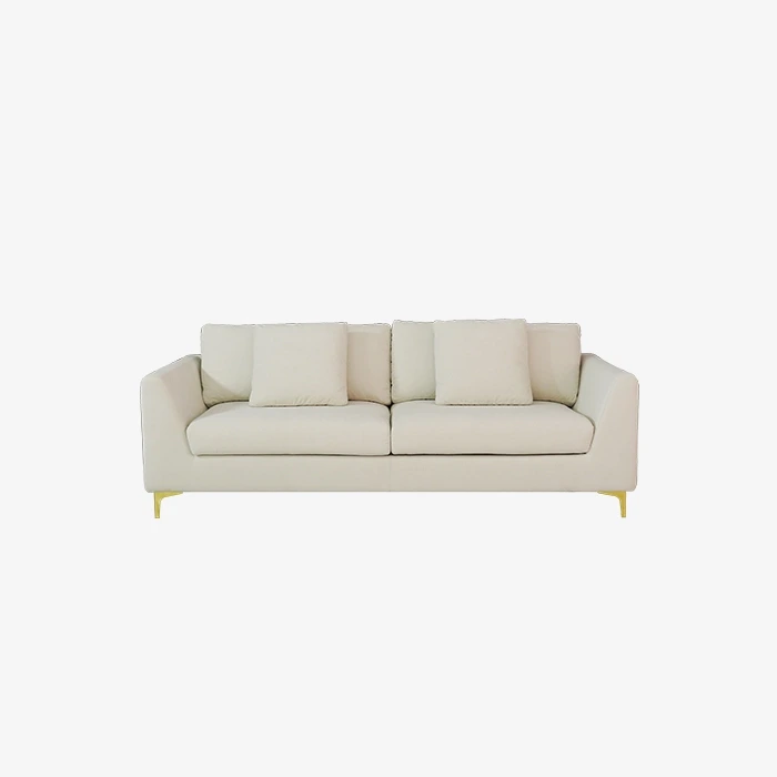 Italian Modern 2 Seater Sofa with Metal Legs  1