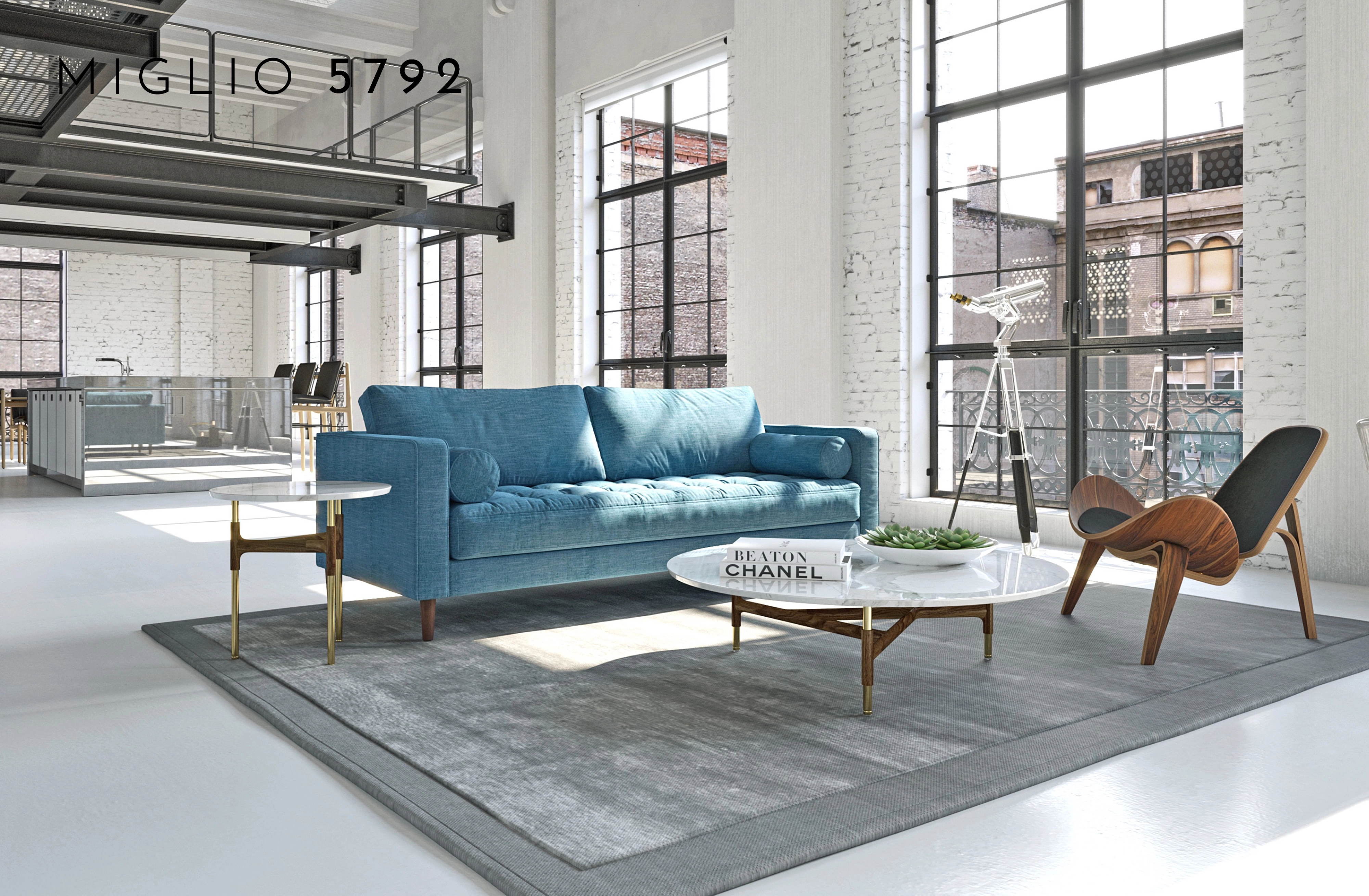 curved sofa