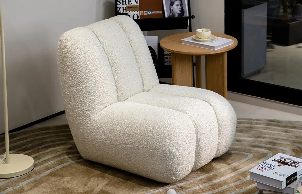 MIGLIO 5792 Small Lounge Chair White/ Customized Small Lounge Chaircompany 3