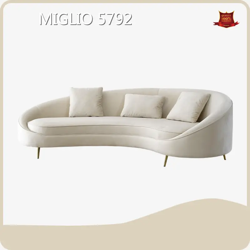 Leather and Fabric Couch MIGLIO 5792suppliers 1