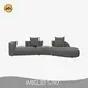 MIGLIO 5792 4 Seater L Couch Grey / Customizedmakers 1
