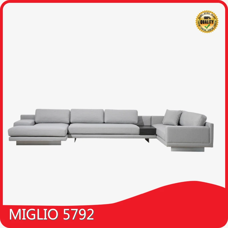 MIGLIO 5792 Outdoor Modern Couch Grey / Customizedsupply 1