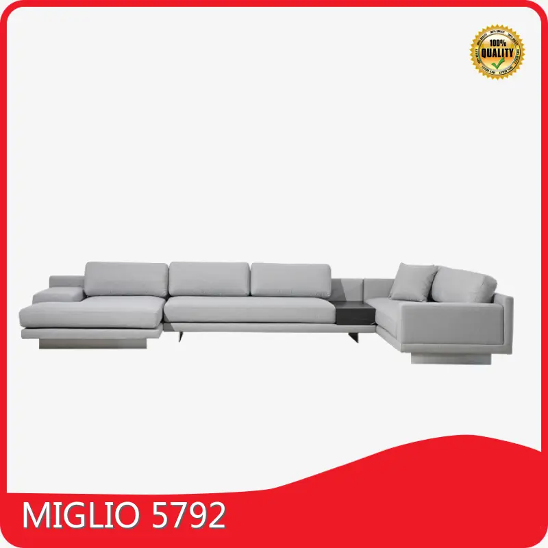 MIGLIO 5792 Outdoor Modern Couch Grey / Customizedsupply 1