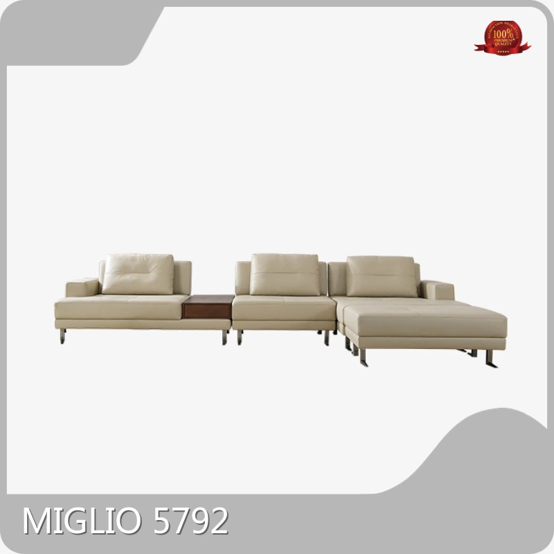White Leather Sectional Sale M007 MIGLIO 5792wholesaler 1