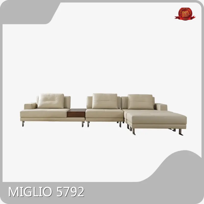 White Leather Sectional Sale M007 MIGLIO 5792wholesaler 1