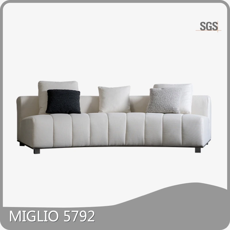 MIGLIO 5792 Sofa Factory Velvet / Cotton Linen / Customizedsupply 1