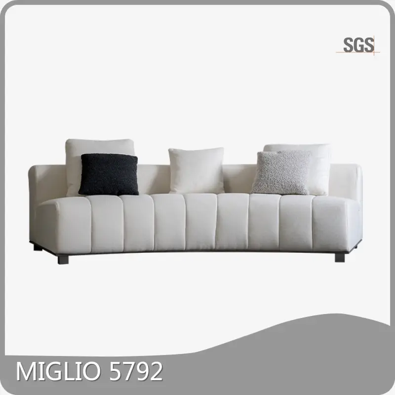 MIGLIO 5792 Sofa Factory Velvet / Cotton Linen / Customizedsupply 1