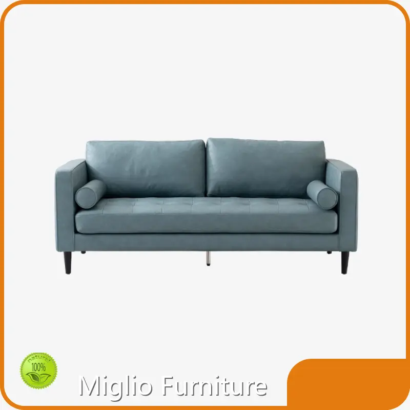 Leather Couch Leather/Cotton and Linen/Customized MG015company 1