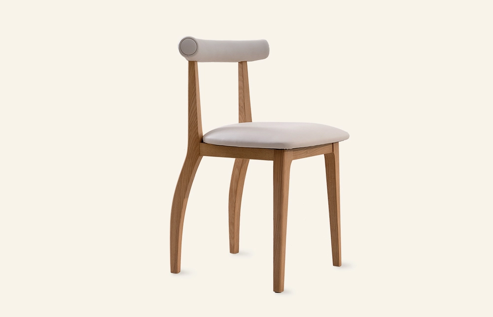 Modern Ash Wooden Leather Upholstered Dining Chair MY205 1