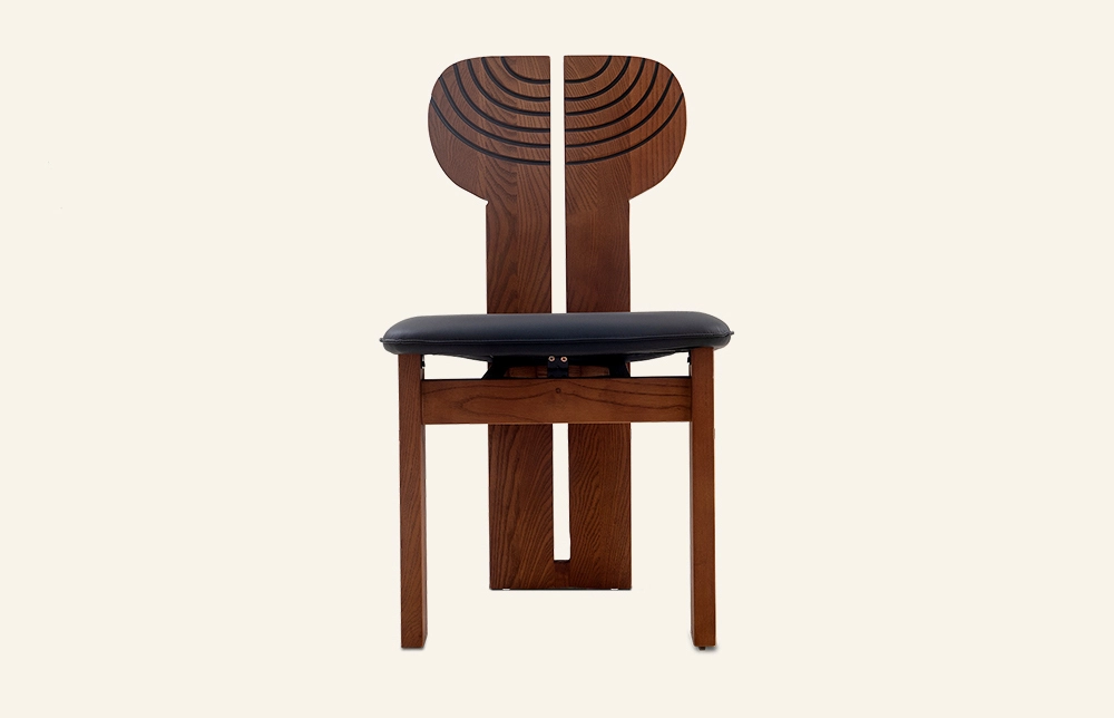 Chaise de salle à manger en cuir sculptée en bois sculpté moderne my72-a 1