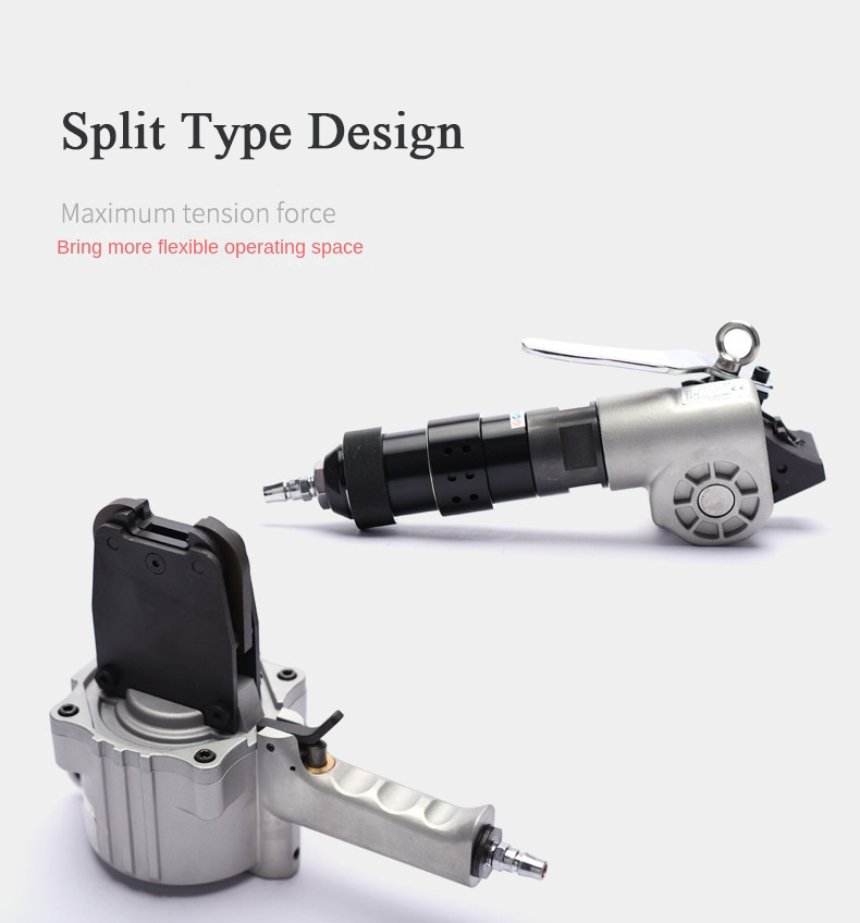 Pneumatic steel strapping tools