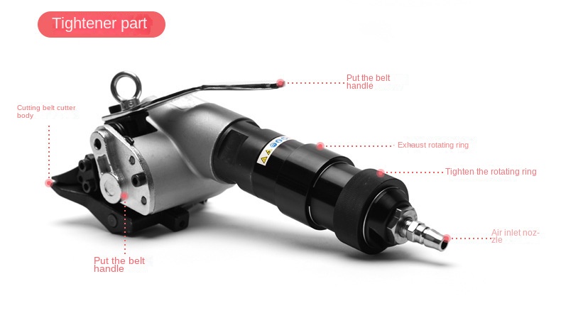 Pneumatic steel strapping tools