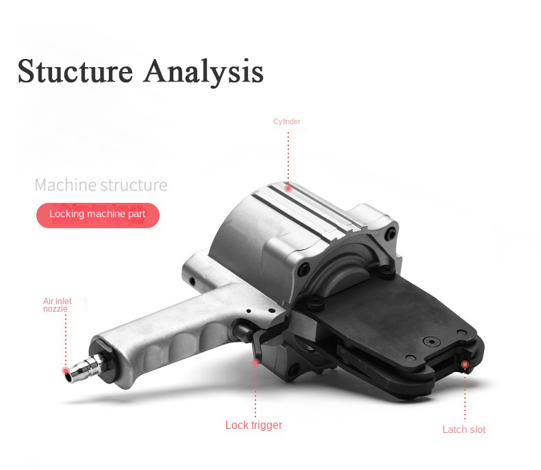 Pneumatic steel strapping machine