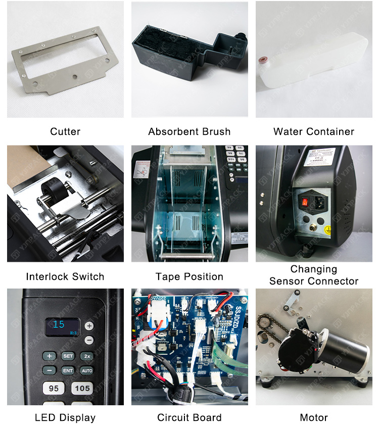 Velocidad automática de dispensador de cinta kraft 30 cm/s para envasado protector de sellado de cartón 11
