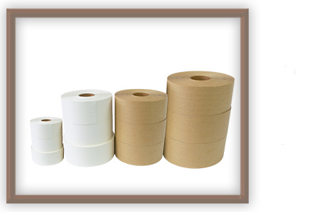 OEM Reinforced Kraft Water Activated Tape Fiberglass Stranded Carton Box Sealing Shipping Tape 10