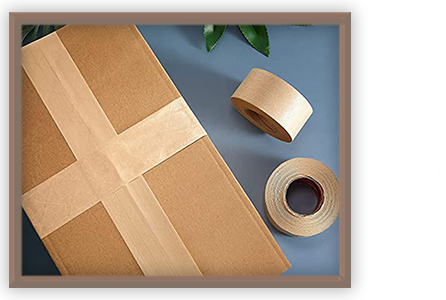 OEM Reinforced Kraft Water Activated Tape Fiberglass Stranded Carton Box Sealing Shipping Tape 12