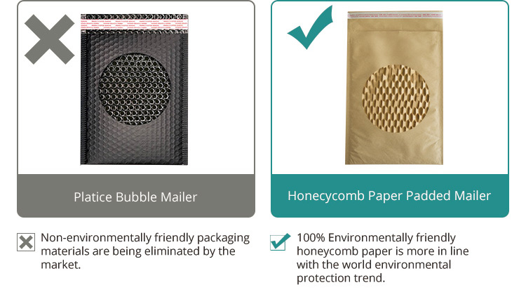 Compostable Honeycomb Padded Mailer 6X10 Custom Size For Shipping 12