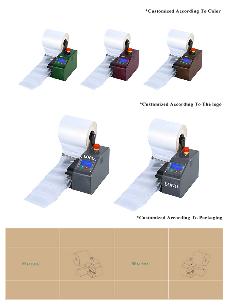 Emballage de la machine à coussin d'air de prix en gros accepter la couleur du logo personnalisé 9