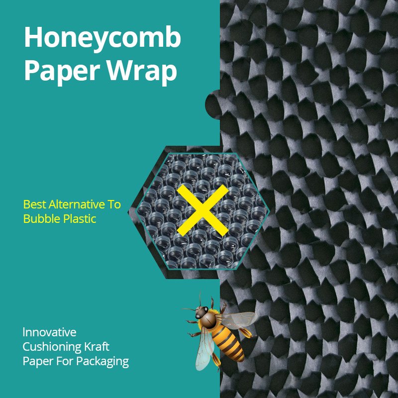 Honeycomb Kraft Kraft Paper de 8 x12 Protección de colchón de bolsas de correos de panal 100% compostable 4