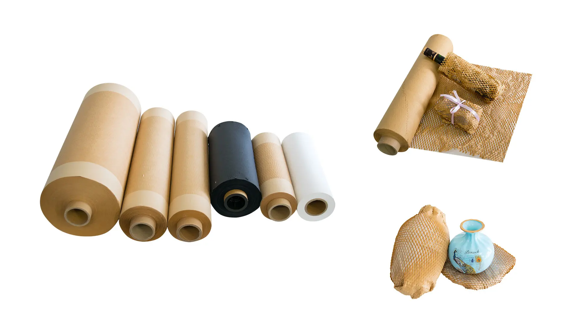 Color Customizable Cushion Packaging Honeycomb Paper Roll 1