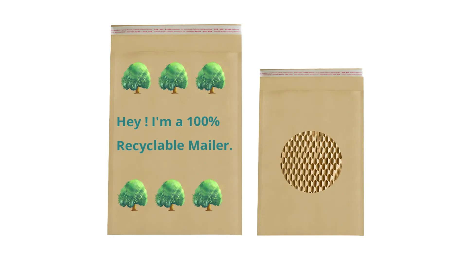 Support Free Sample 8x12 Inches Kraft Padded Paper Mailing Bags Honeycomb Mailers 1