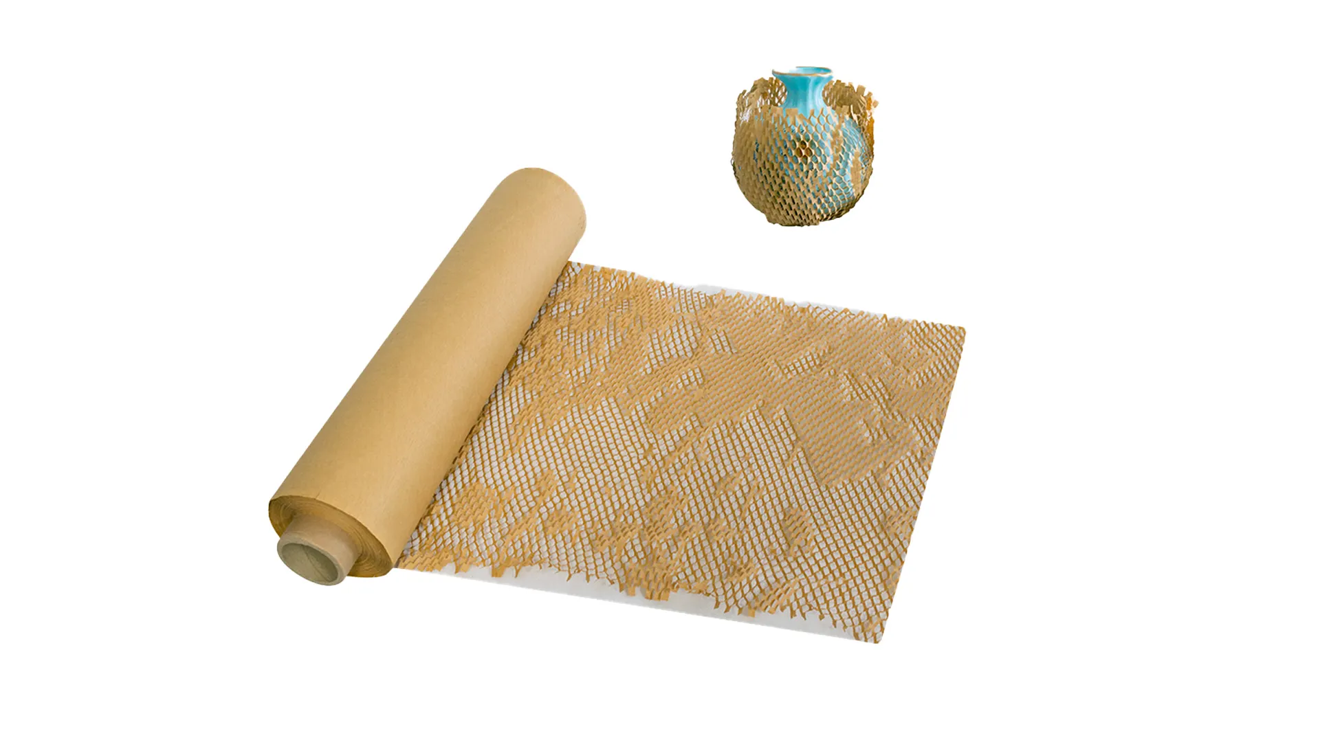 Entrega de 1 pieza Embalaje de panal Rollo de embalaje de protección 50*50 Kraft Paper 1