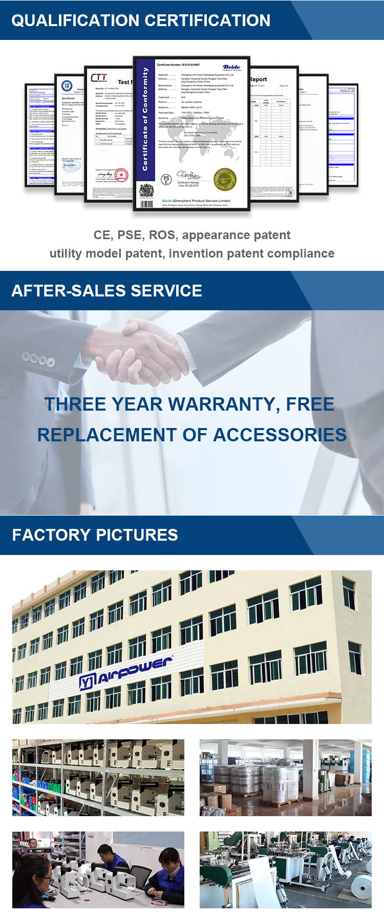 آلة وسادة فقاعة الهواء القابلة للنفخ مصغرة AP400 19