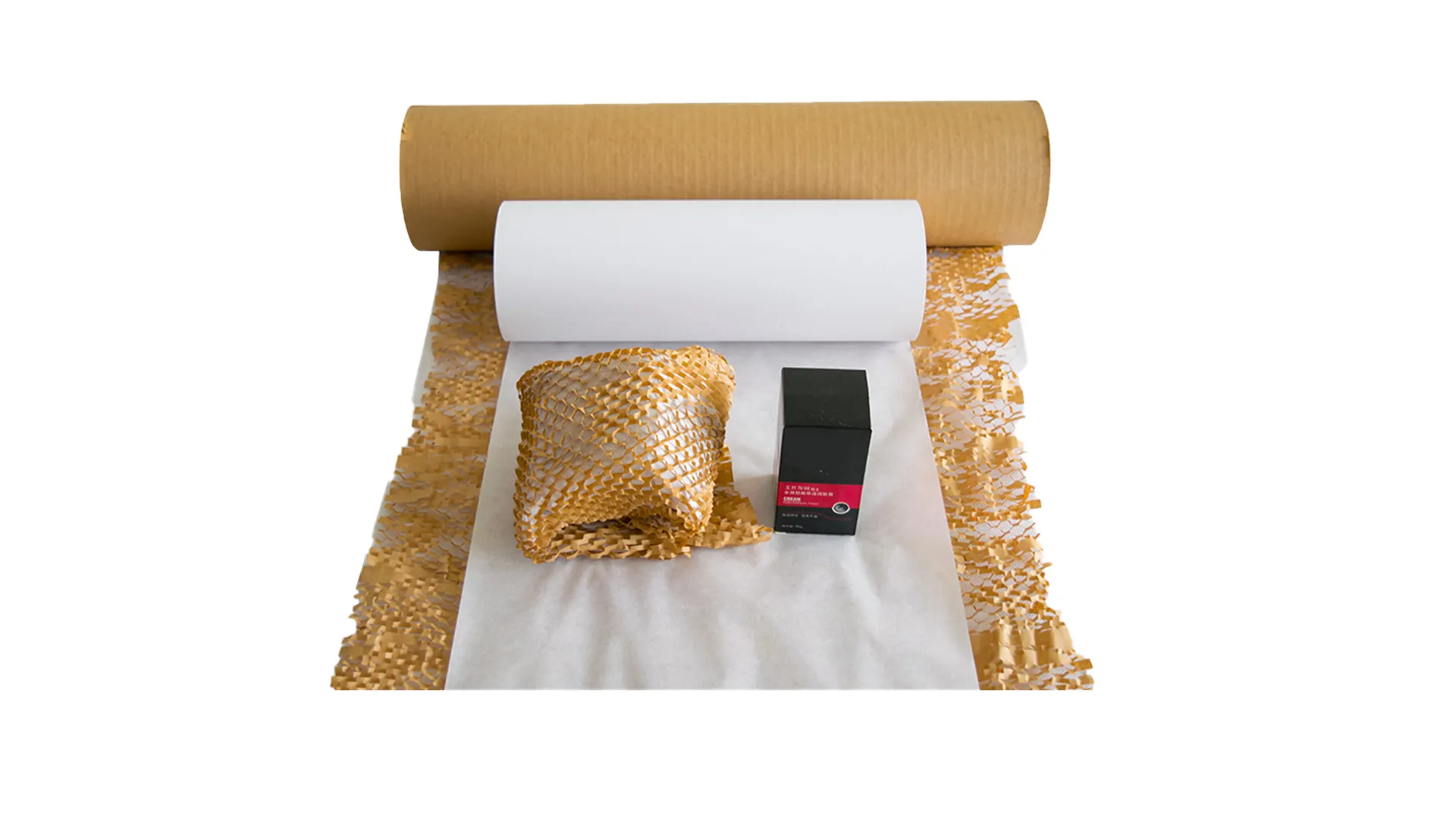 New Arrivals Packaging Cushion Wrapping Honeycomb Paper Dispenser 1