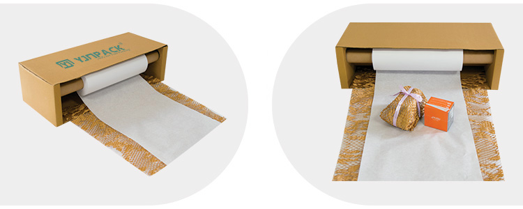 70gsm 80gsm Brun Brun Kraft Roll Cushion Wrap Paper d'emballage en nid d'abeille 9