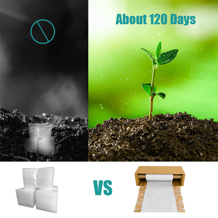 70gsm 80gsm Brun Brun Kraft Roll Cushion Wrap Paper d'emballage en nid d'abeille 13