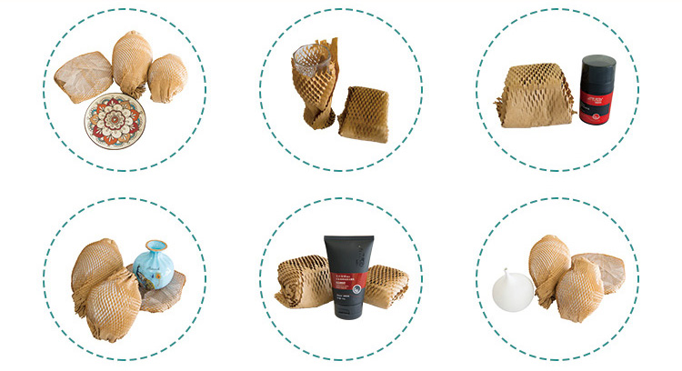 حماية الشحن Kraft Roll Dispenser Carton Packaging Honeycomb ورقة التغليف 15