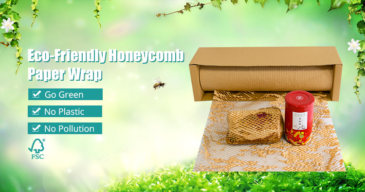 Envoltura manual de papel de nido de abeja