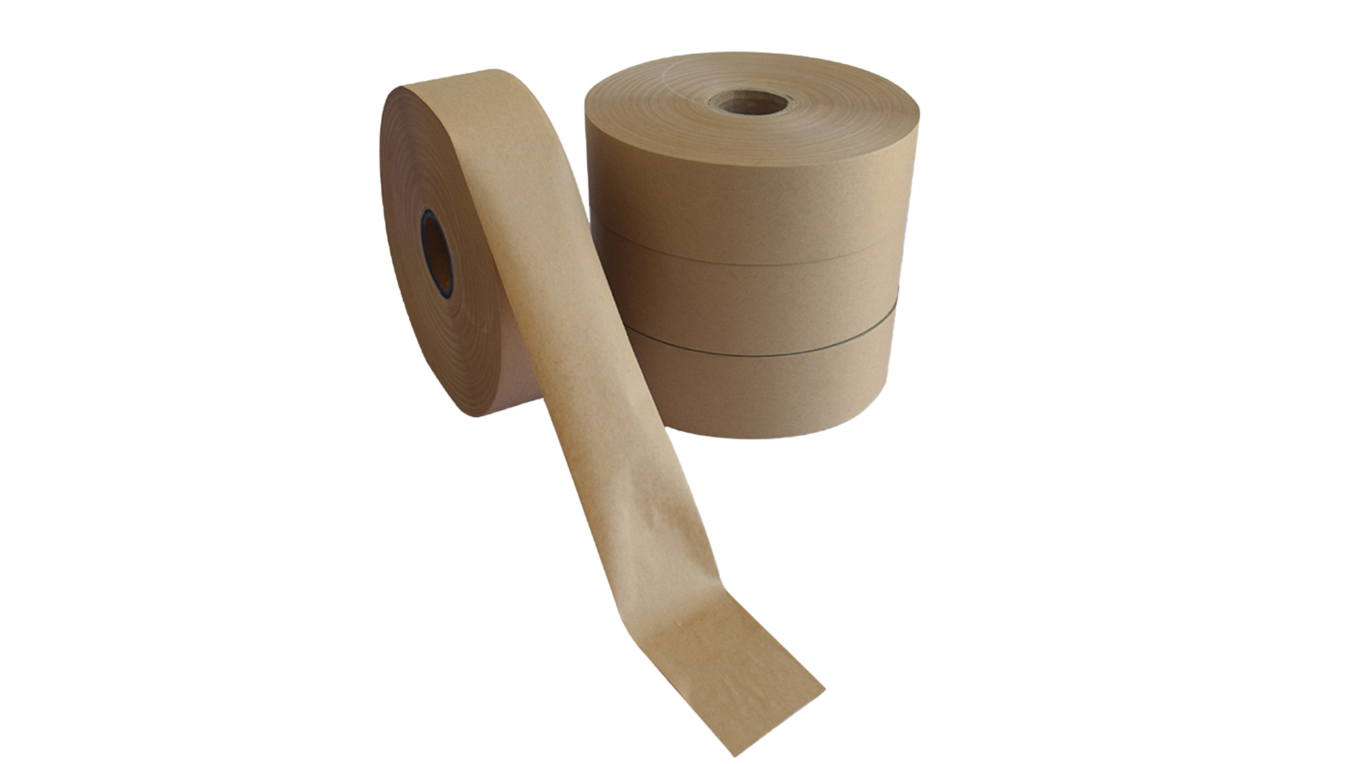 ホワイトブラウンプリントクラフトファイバーウォーターペーパーテープ付きロゴ 1