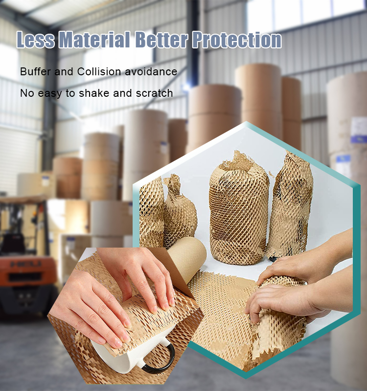 Solution d'emballage en papier nid d'abeille en plastique Zreo 1