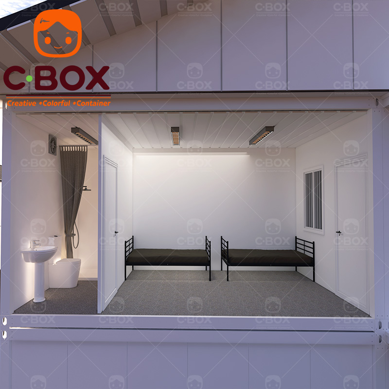 Solución de vivienda prefabricada de 3 pisos para dormitorios y construcción 4