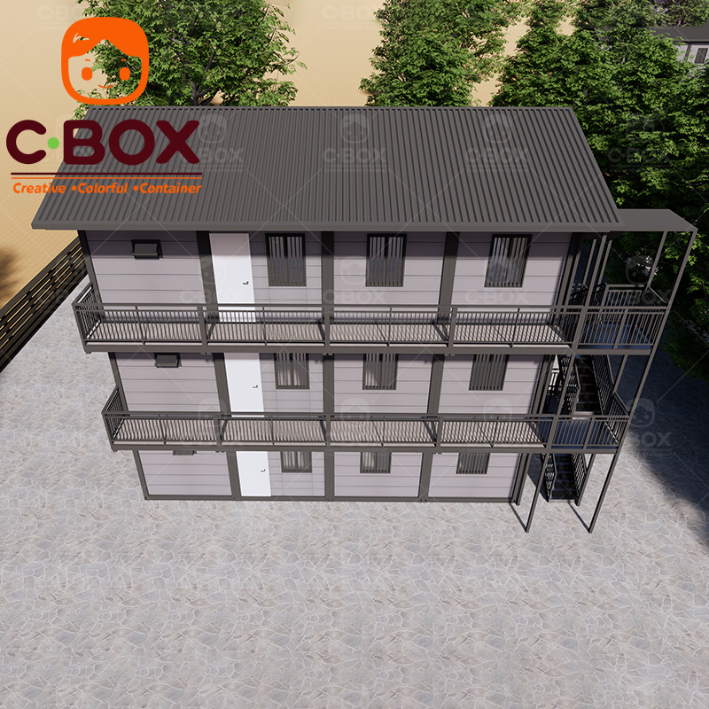 Solución de vivienda prefabricada de 3 pisos para dormitorios y construcción 5