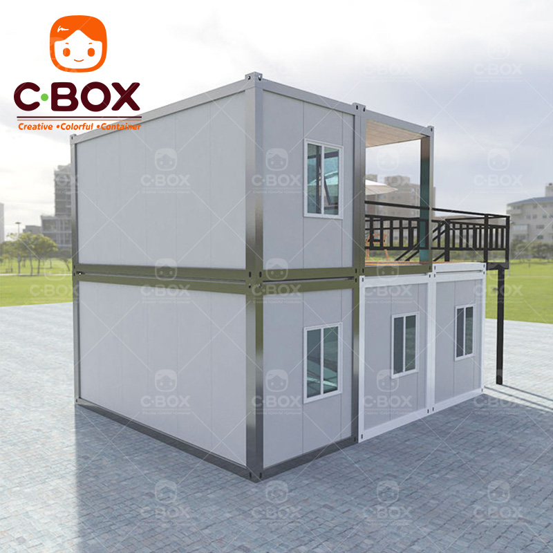 Kit Rumah Kontainer Prefabrikasi Rumah Modular dengan Balkon 5