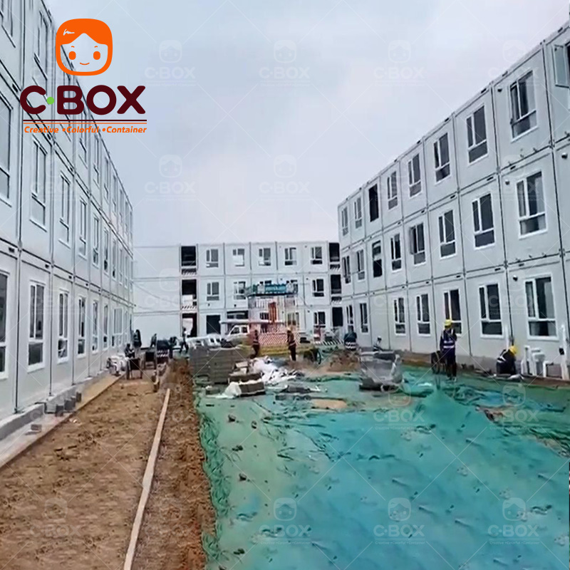 Rumah Lokasi Konstruksi Bangunan Asrama Pekerja Prefabrikasi 5