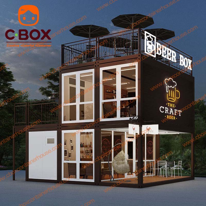 prefab container house bar
