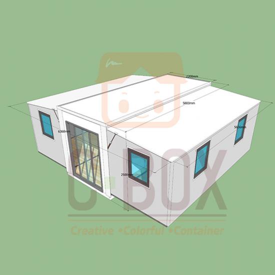 منزل الحاويات الفاخر والوحدات القابلة للتوسيع: تصميمات وخطط 20 قدمًا 2