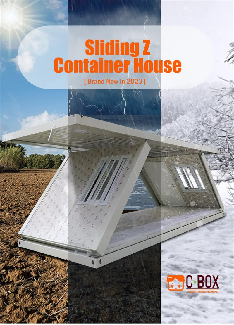 Collapsible and Quick-Build Sliding Z Box House