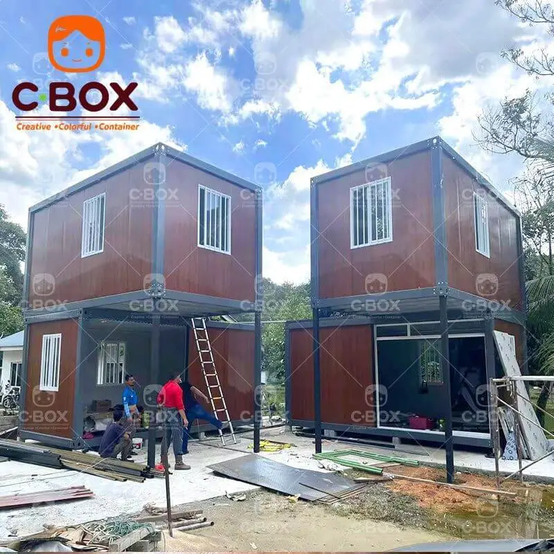 Black Frame Container House with Parking Space 1