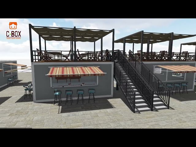 حاوية التصميم الإبداعي للشارع التجاري