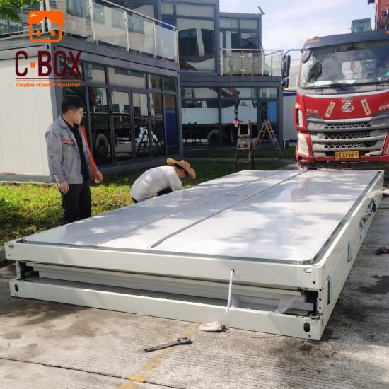 Casa de contenedor de paquete plano de dormitorios modulares plegables 2