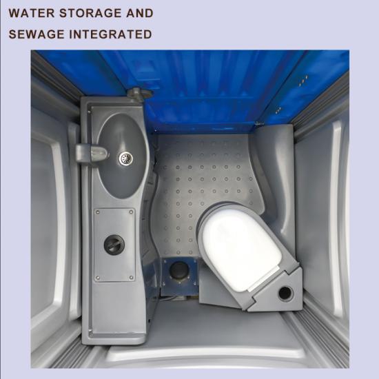 Material de plástico cabina de baño portátil móvil para baños móviles de baño 5
