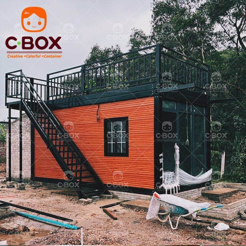 Black Frame Container House with Parking Space 5