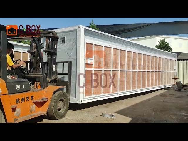 كيفية تحميل منزل حاوية قابل للتوسيع 40 قدمًا في حاوية شحن 40HQ #containerhouse