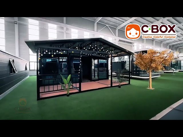 منزل الحاوية الأسود القابل للتوسيع