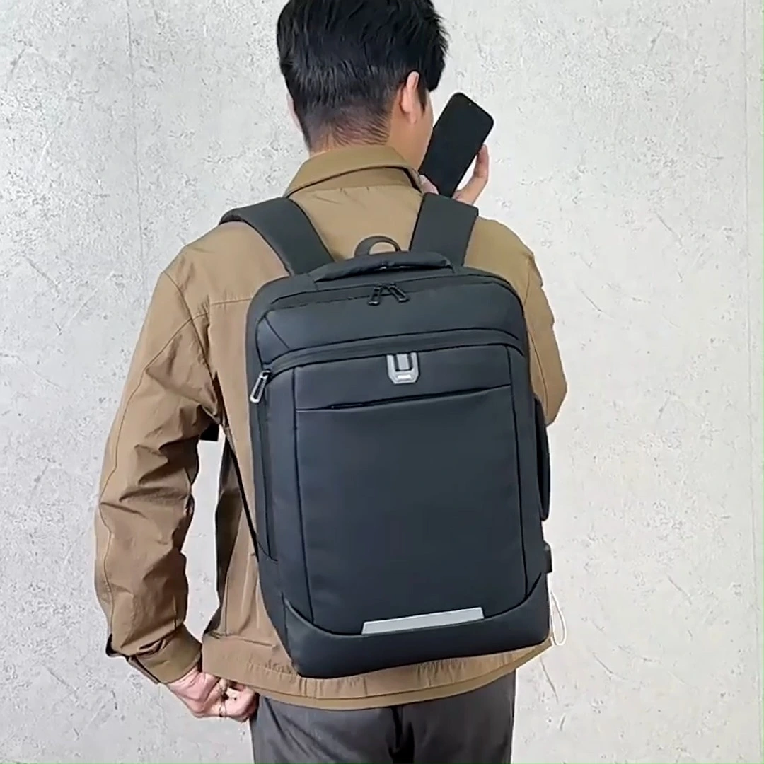 Sac à dos d'affaires à grande capacité pour hommes, sac d'ordinateur décontracté simple et extensible 1