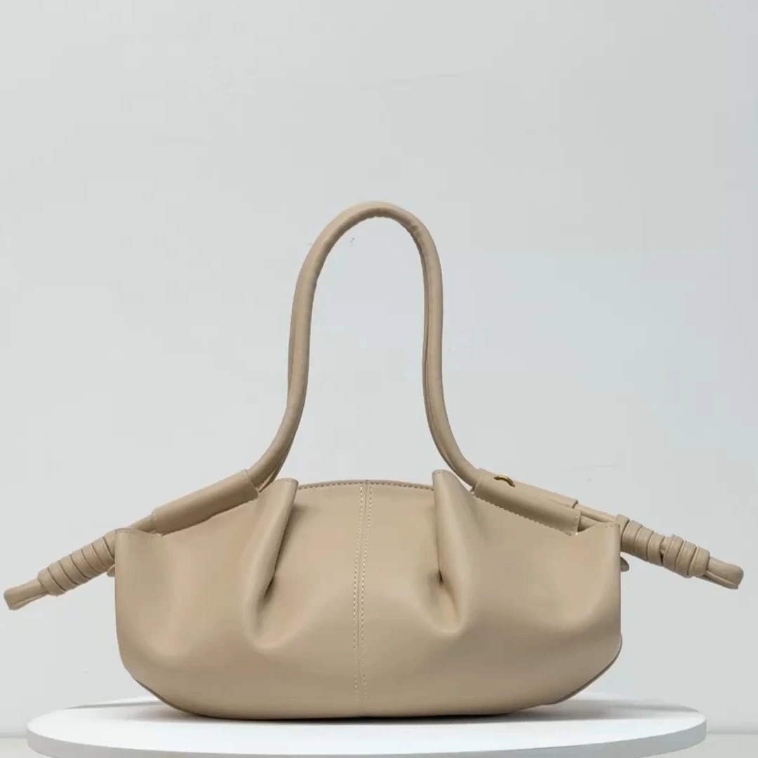 Nova bolsa da moda, bolsa em forma de nuvem em estilo coreano sofisticado, bolsa portátil portátil texturizada 1